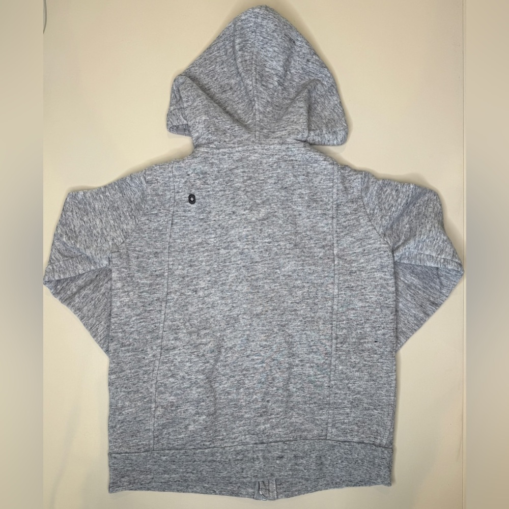 FIGS Sherpa Lined Zip Hoodie Jacket Heather Gray XS Cozy Fleece - Picture 2 of 6